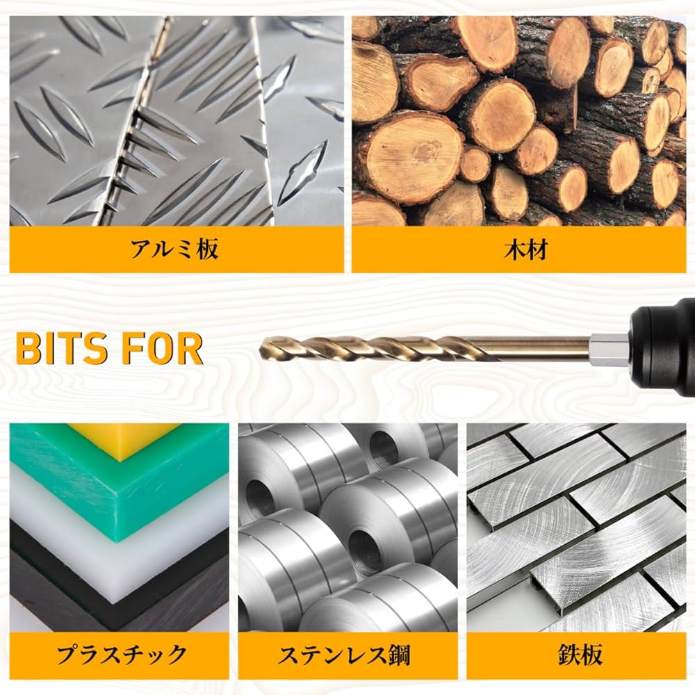 Amazon.co.jp: ROGAPER 六角軸鉄工ドリル コバルトハイス鋼 M35